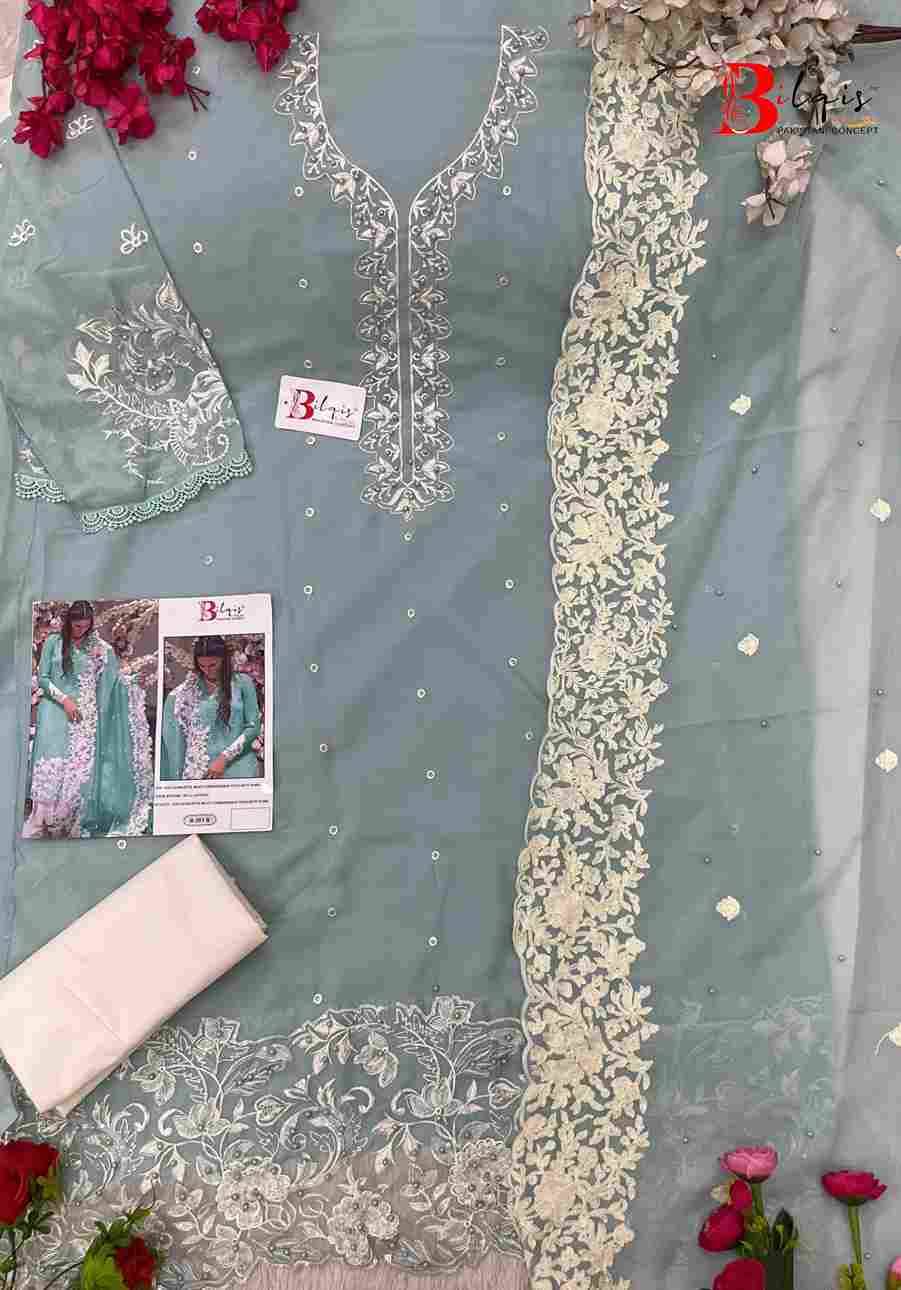 Bilqis 203 Colours By Bilqis 203-A To 203-D Series Beautiful Pakistani Suits Stylish Fancy Colorful Party Wear & Occasional Wear Faux Georgette Embroidery Dresses At Wholesale Price