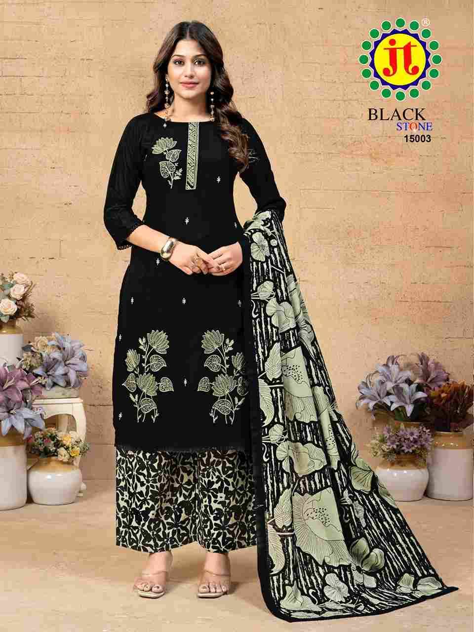 Black Stone Vol-15 By JT 15001 To 15005 Series Beautiful Festive Suits Colorful Stylish Fancy Casual Wear & Ethnic Wear Rayon Dresses At Wholesale Price