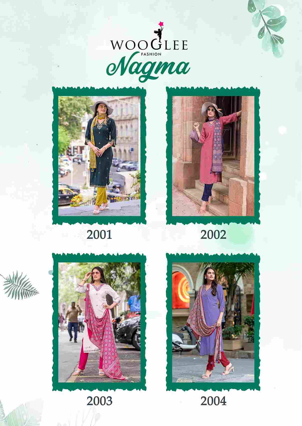 Nagma By Wooglee 2001 To 2004 Series Designer Festive Suits Beautiful Fancy Stylish Colorful Party Wear & Occasional Wear Viscose Dresses At Wholesale Price