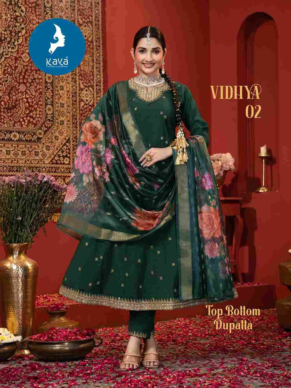 Vidhya By Kaya 01 To 06 Series Beautiful Stylish Anarkali Suits Fancy Colorful Casual Wear & Ethnic Wear & Ready To Wear Roman Silk Dresses At Wholesale Price