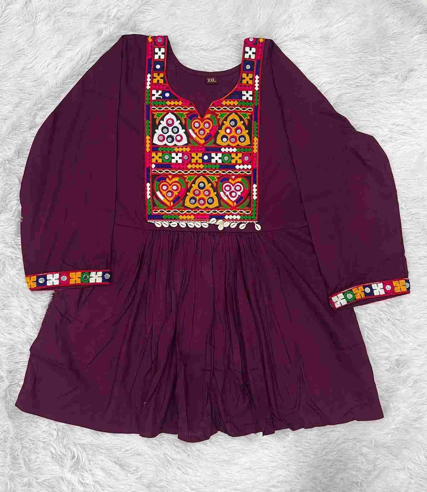 Navratri Tops By Kaamiri 01 To 05 Series Designer Stylish Fancy Colorful Beautiful Party Wear & Ethnic Wear Collection Rayon Tops At Wholesale Price