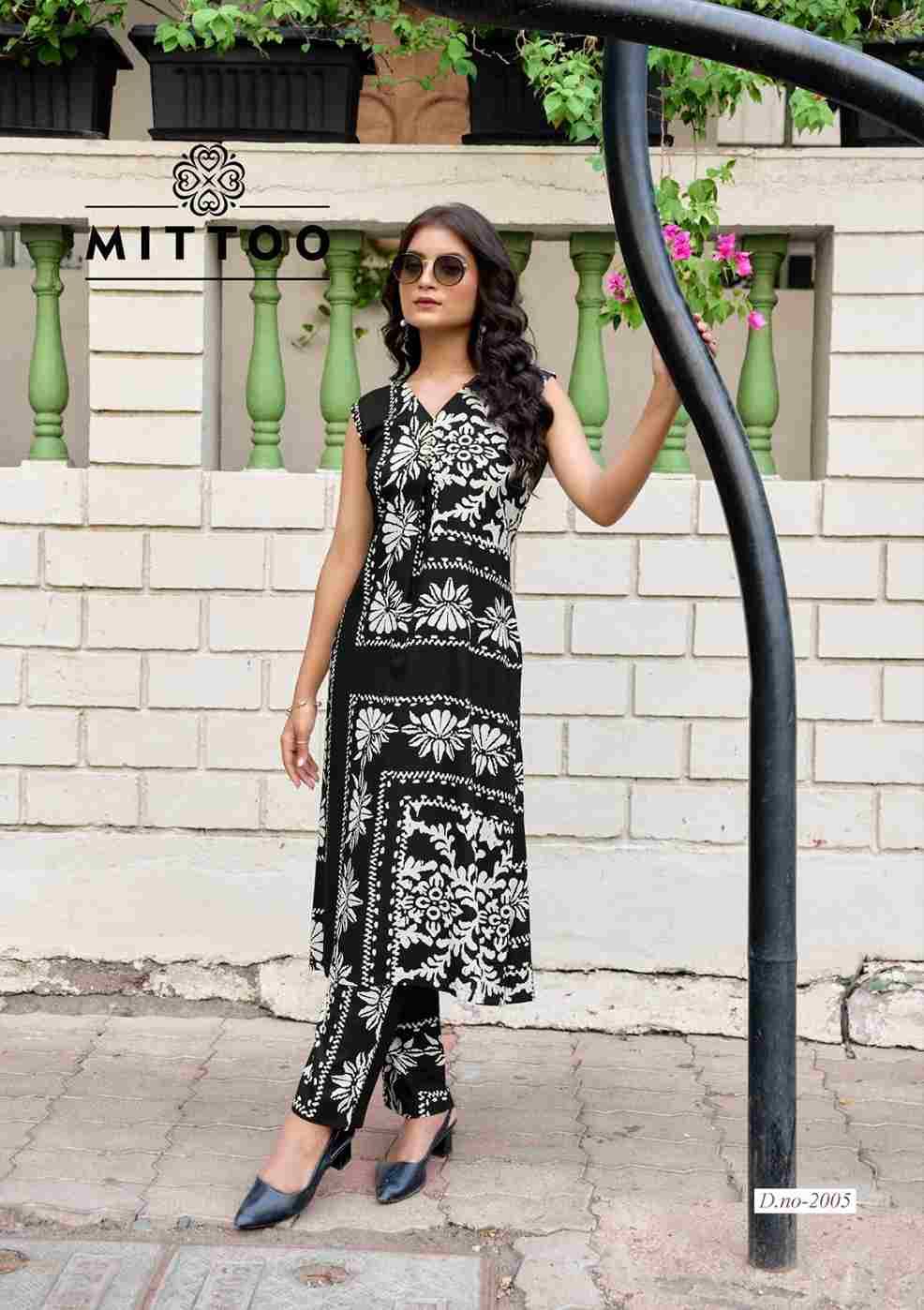 Saffron By Mittoo 2001 To 2006 Series Designer Stylish Fancy Colorful Beautiful Party Wear & Ethnic Wear Collection Rayon Print Co-Ord At Wholesale Price