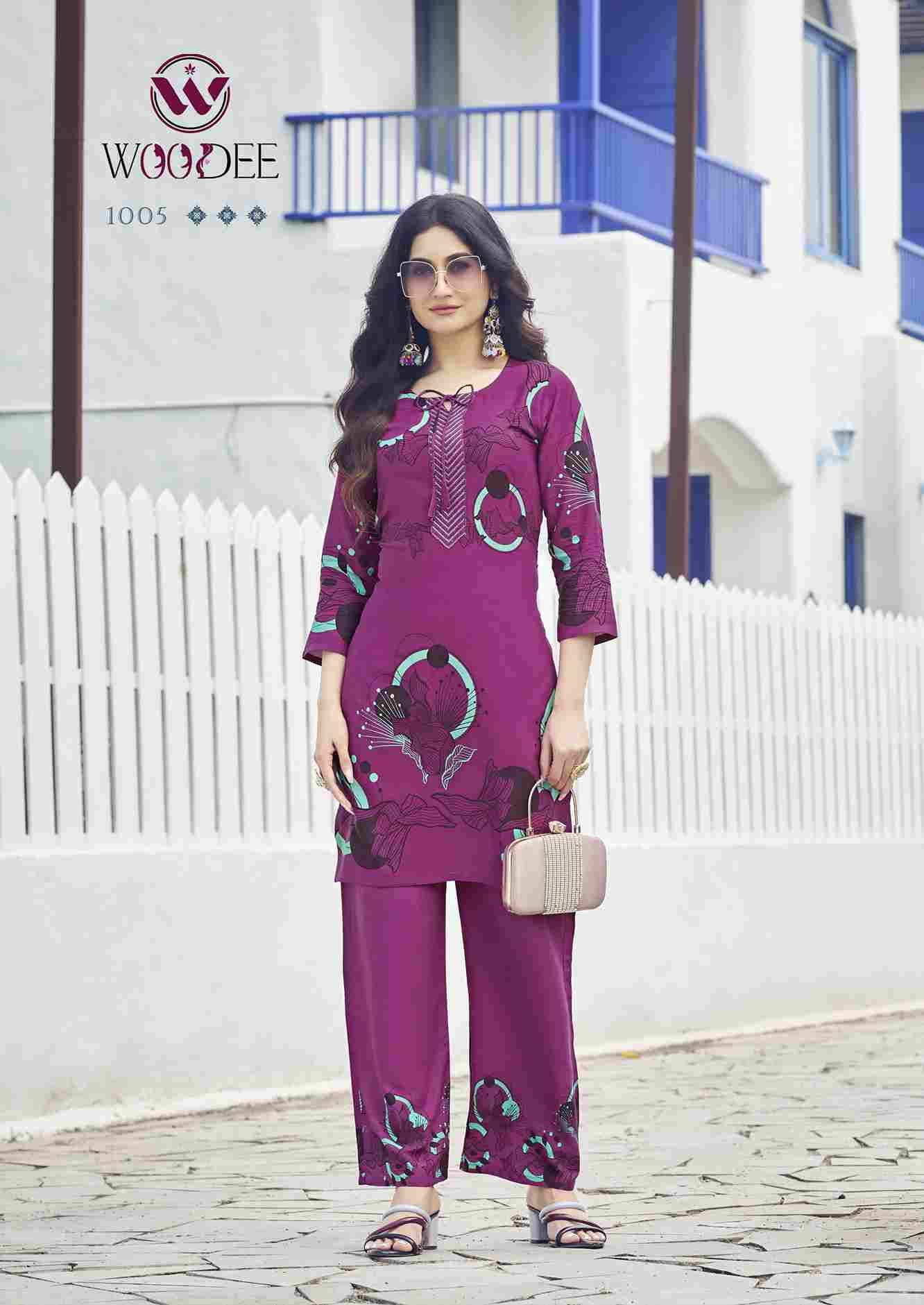Belliza By Woodee 1001 To 1006 Series Designer Stylish Fancy Colorful Beautiful Party Wear & Ethnic Wear Collection Rayon Print Co-Ord At Wholesale Price