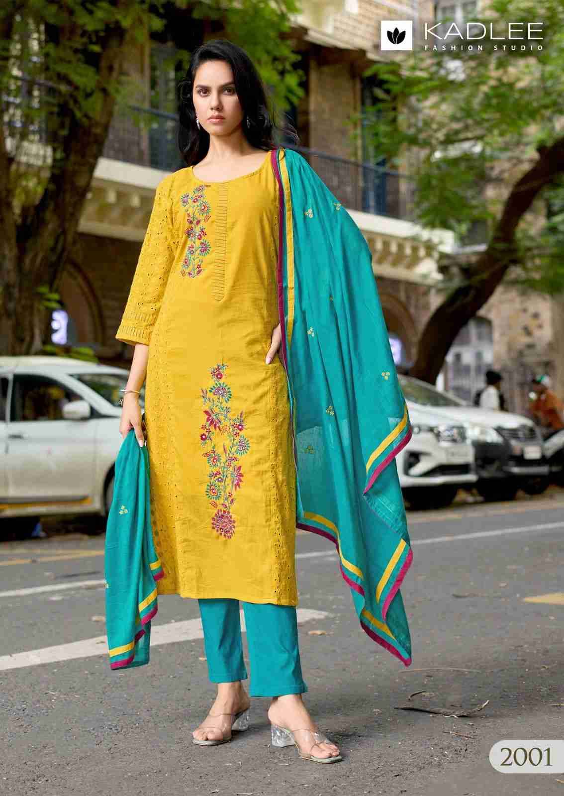 Roohi By Kadlee 2001 To 2004 Series Beautiful Festive Suits Colorful Stylish Fancy Casual Wear & Ethnic Wear Pure Cotton With Work Dresses At Wholesale Price