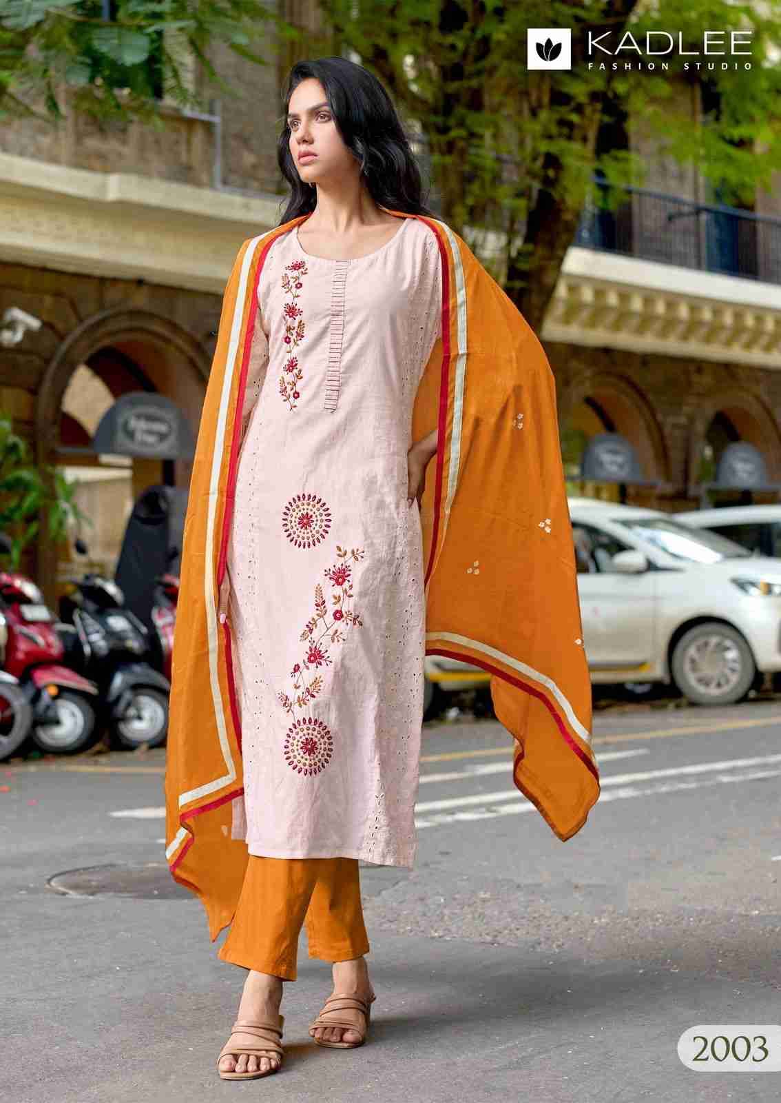 Roohi By Kadlee 2001 To 2004 Series Beautiful Festive Suits Colorful Stylish Fancy Casual Wear & Ethnic Wear Pure Cotton With Work Dresses At Wholesale Price