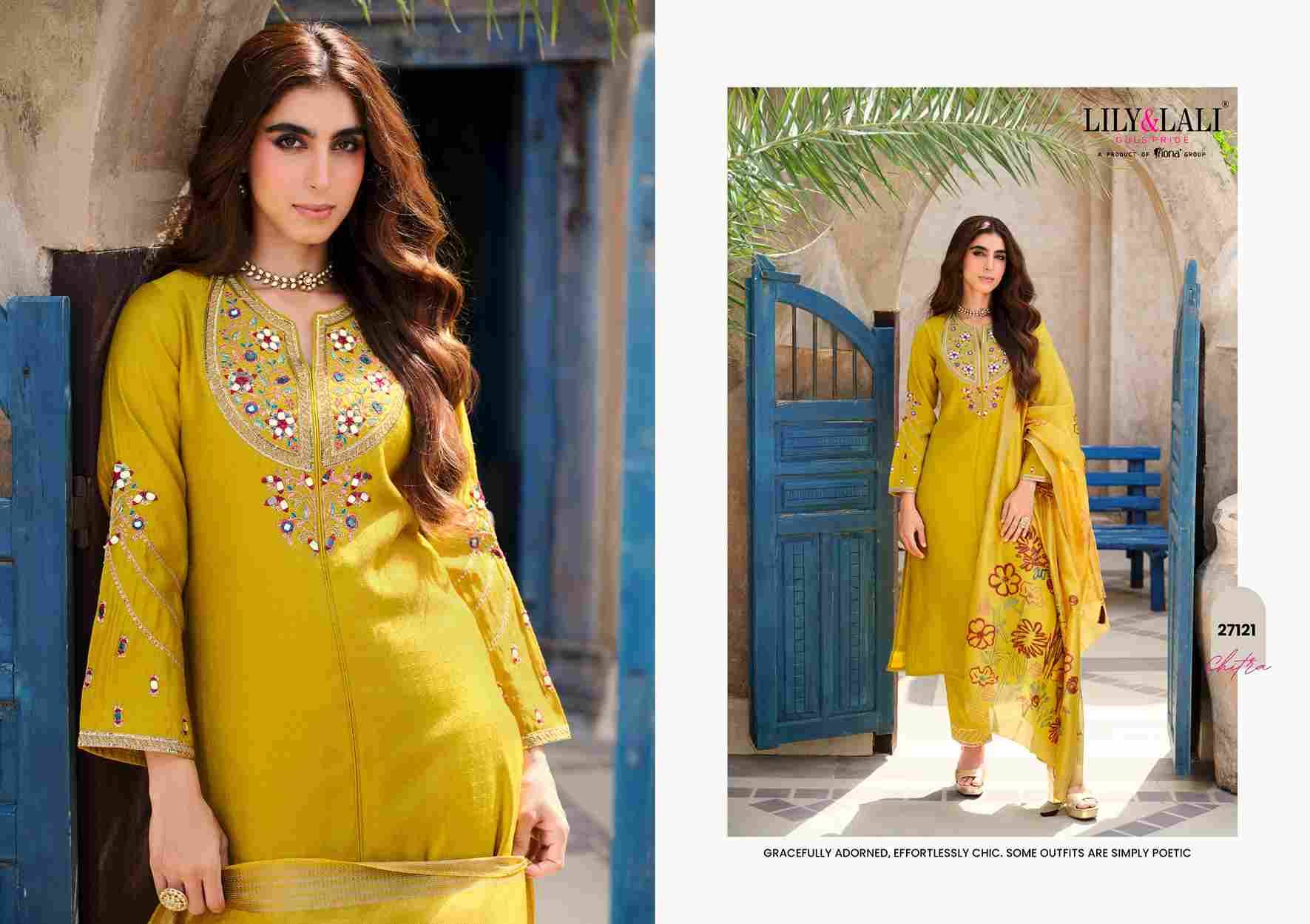 Chitra By Lily And Lali 27121 To 27124 Series Beautiful Festive Suits Colorful Stylish Fancy Casual Wear & Ethnic Wear Viscose Silk With Work Dresses At Wholesale Price