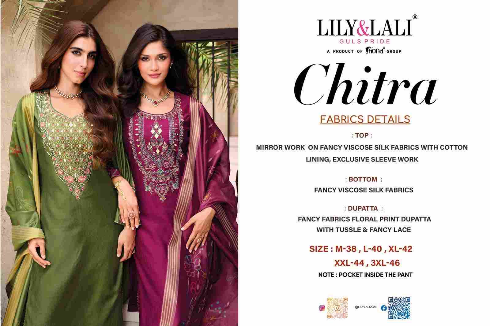 Chitra By Lily And Lali 27121 To 27124 Series Beautiful Festive Suits Colorful Stylish Fancy Casual Wear & Ethnic Wear Viscose Silk With Work Dresses At Wholesale Price