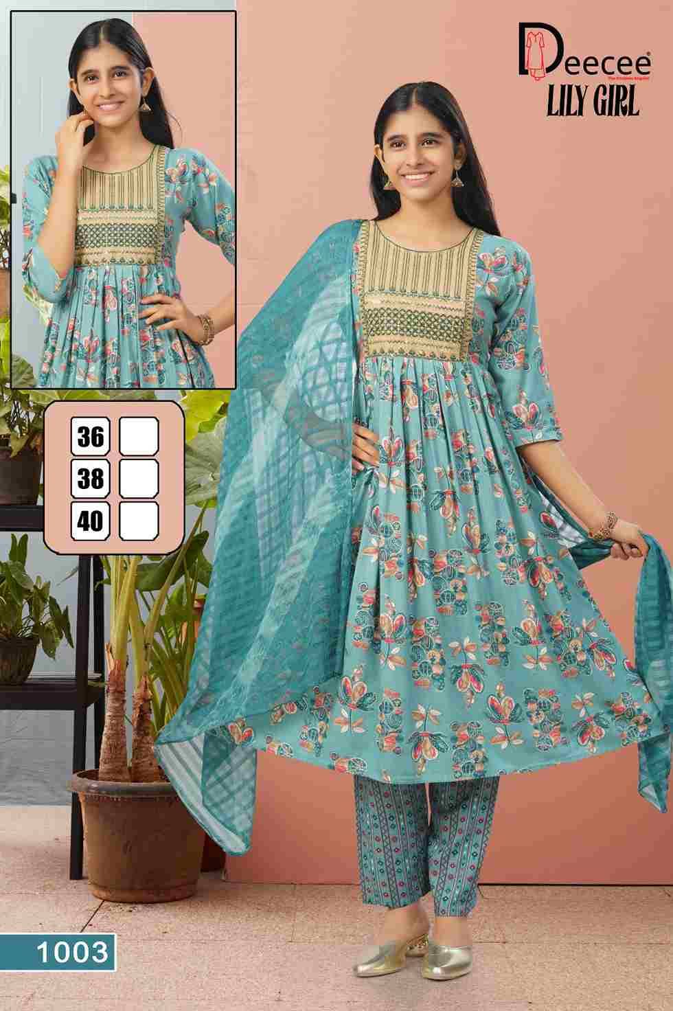 Lily Girl By Dee Cee 1001 To 1006 Series Designer Stylish Fancy Colorful Beautiful Party Wear & Ethnic Wear Collection Rayon Foil Dresses At Wholesale Price
