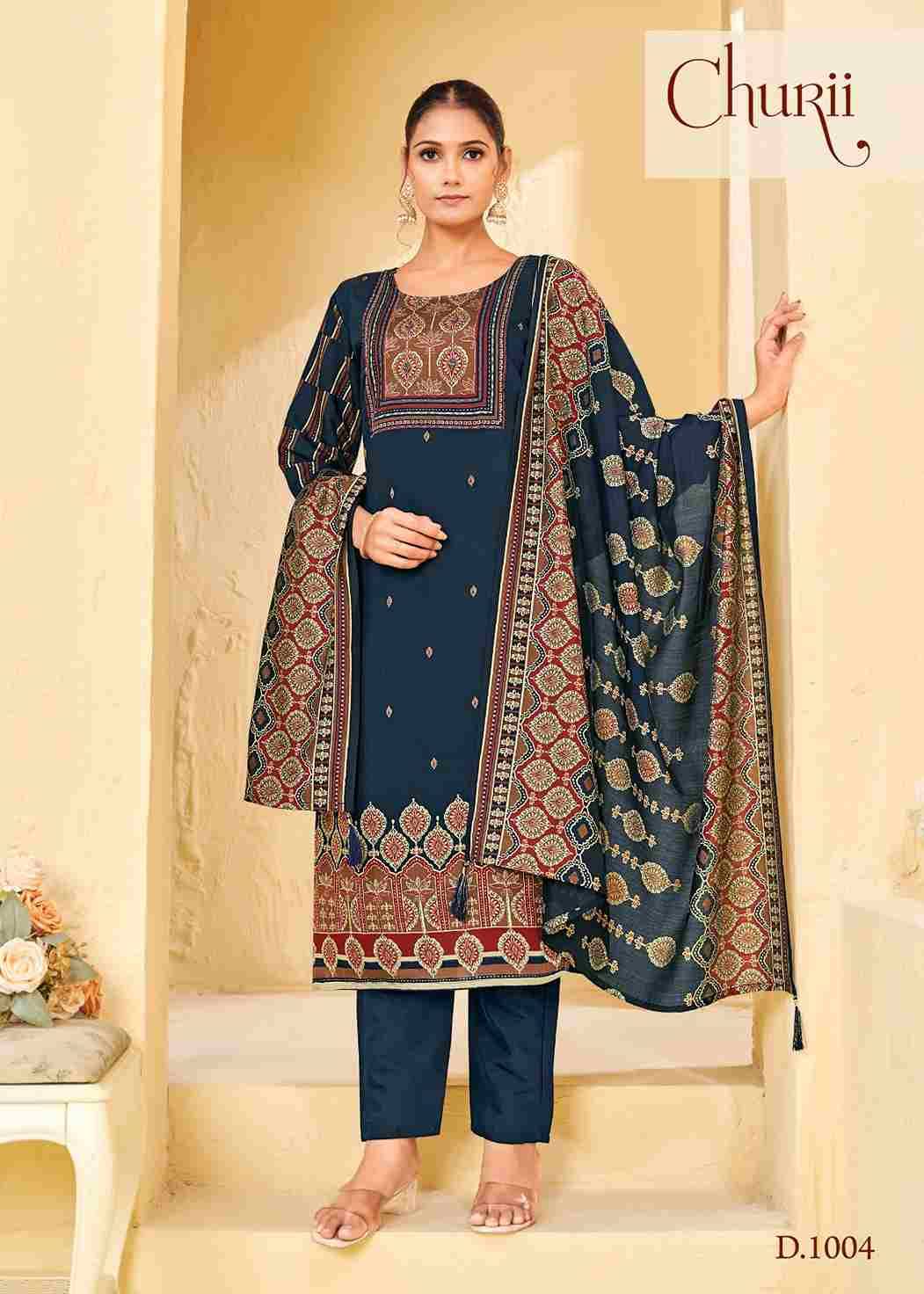 Coral Bells By Churii 1001 To 1004 Series Beautiful Festive Suits Colorful Stylish Fancy Casual Wear & Ethnic Wear Viscose Silk Dresses At Wholesale Price