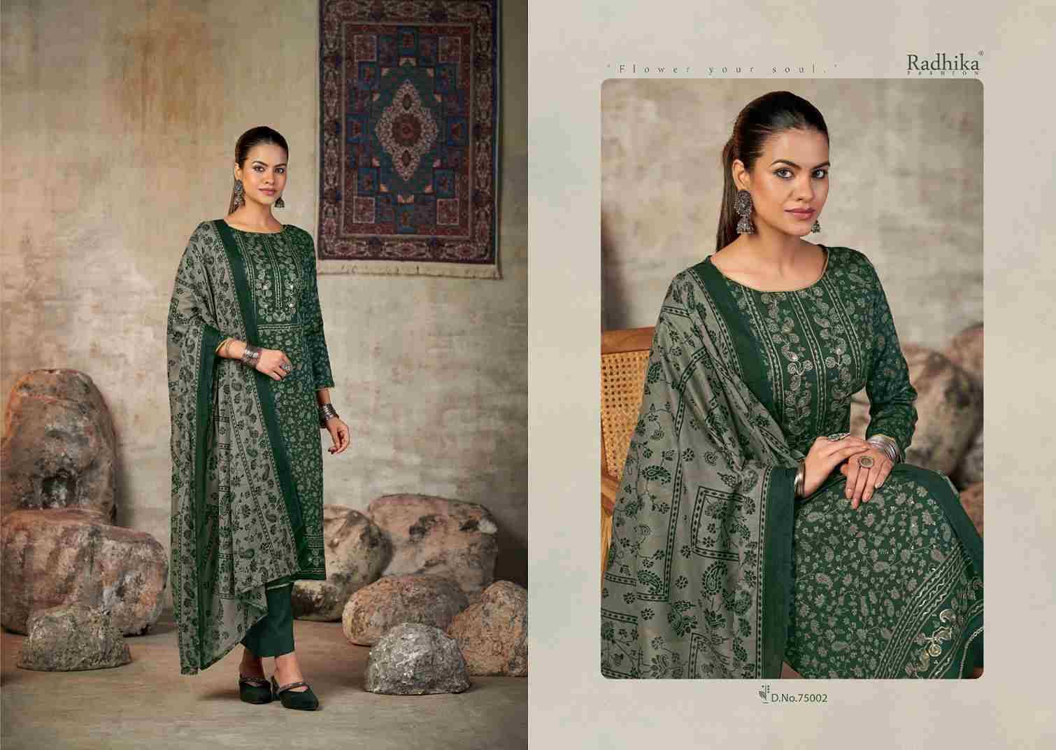Jennifer By Azara 75001 To 75004 Series Designer Stylish Fancy Colorful Beautiful Party Wear & Ethnic Wear Collection Pure Jam Cotton Dresses At Wholesale Price
