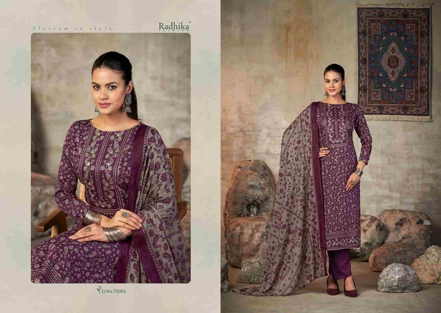 Jennifer By Azara 75001 To 75004 Series Designer Stylish Fancy Colorful Beautiful Party Wear & Ethnic Wear Collection Pure Jam Cotton Dresses At Wholesale Price