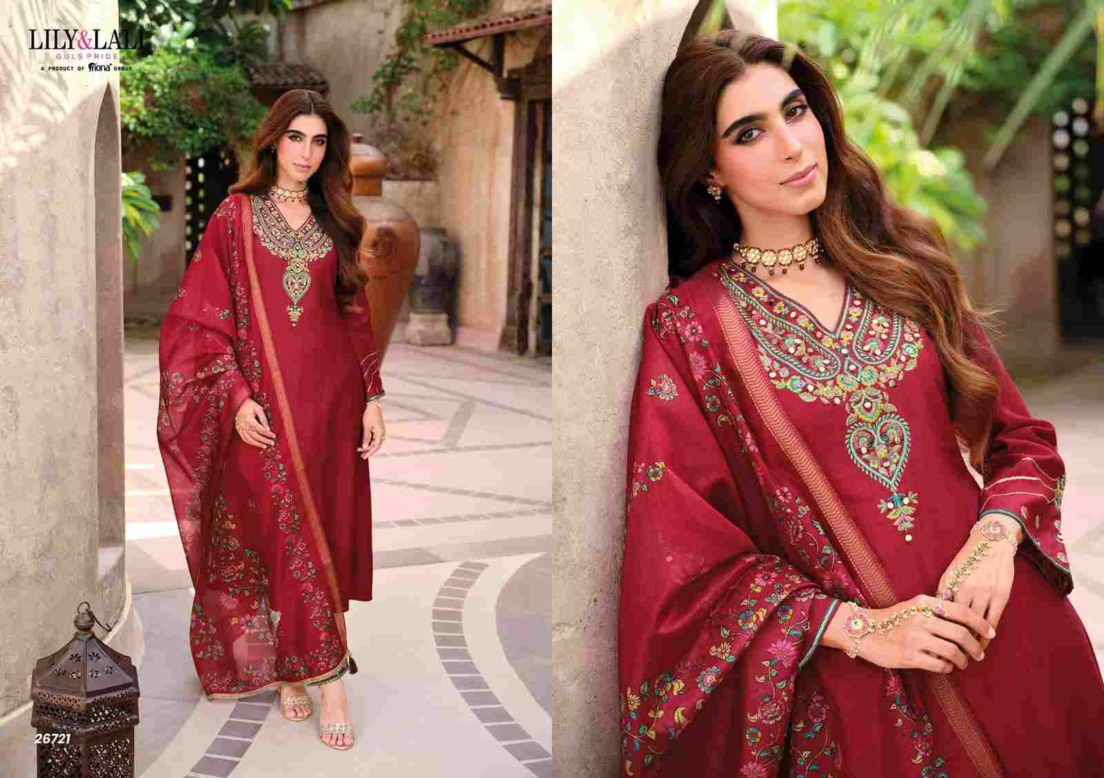 Berlin By Lily And Lali 26721 To 26724 Series Beautiful Festive Suits Colorful Stylish Fancy Casual Wear & Ethnic Wear Viscose Silk Embroidery Dresses At Wholesale Price