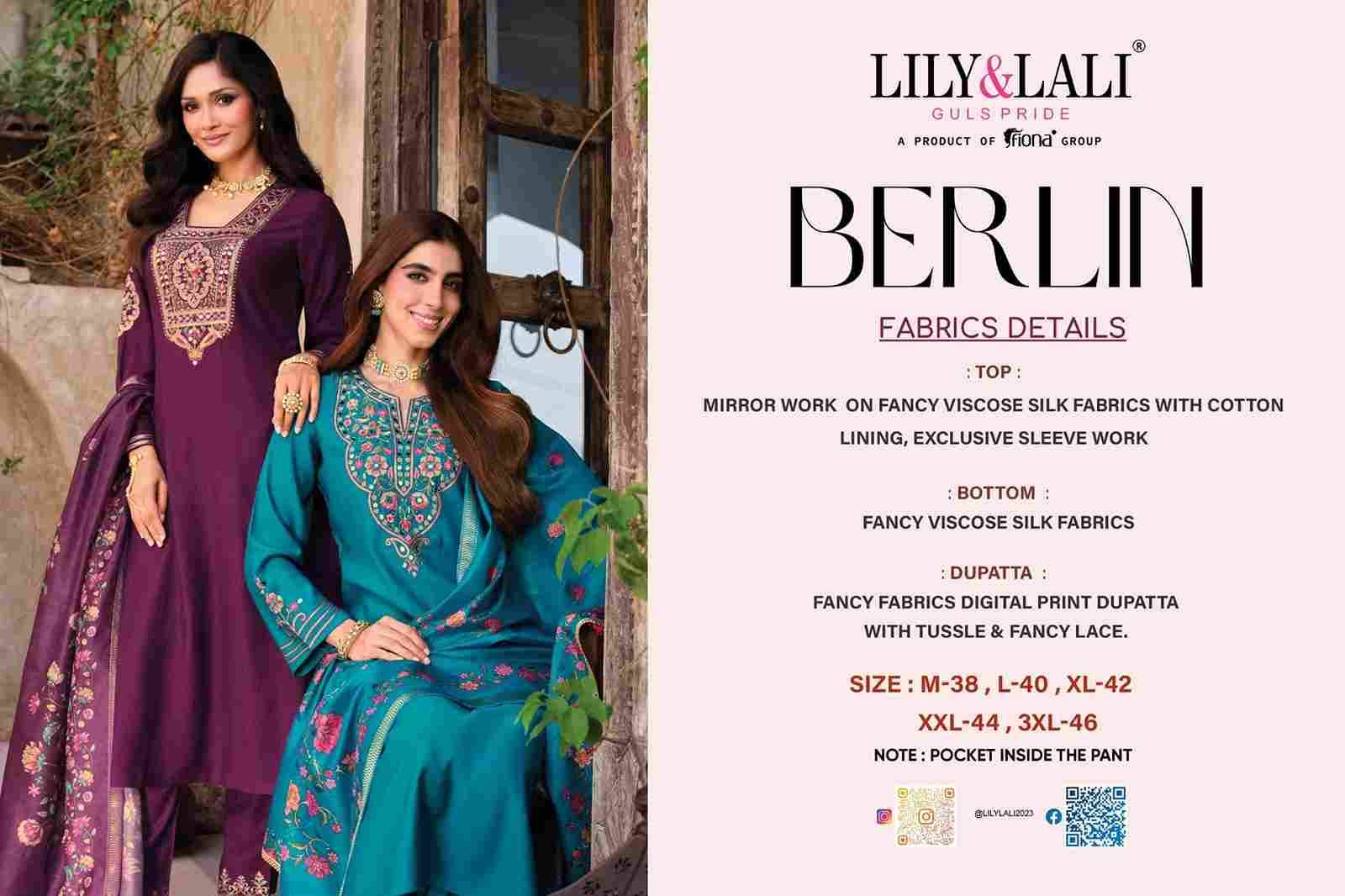 Berlin By Lily And Lali 26721 To 26724 Series Beautiful Festive Suits Colorful Stylish Fancy Casual Wear & Ethnic Wear Viscose Silk Embroidery Dresses At Wholesale Price