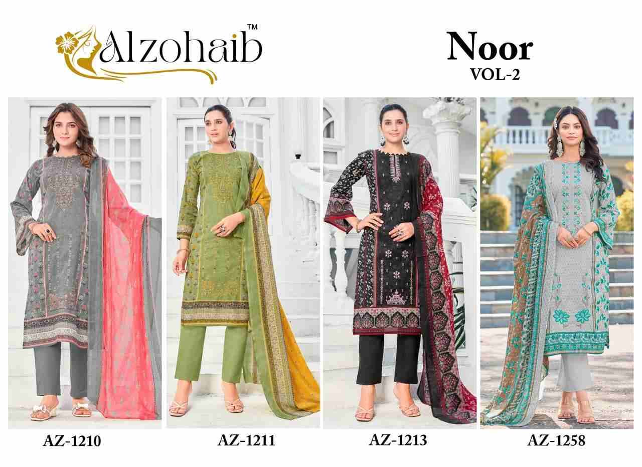 Noor Vol-2 By Alzohaib Beautiful Pakistani Suits Stylish Fancy Colorful Party Wear & Occasional Wear Pure Cotton Print Dresses At Wholesale Price