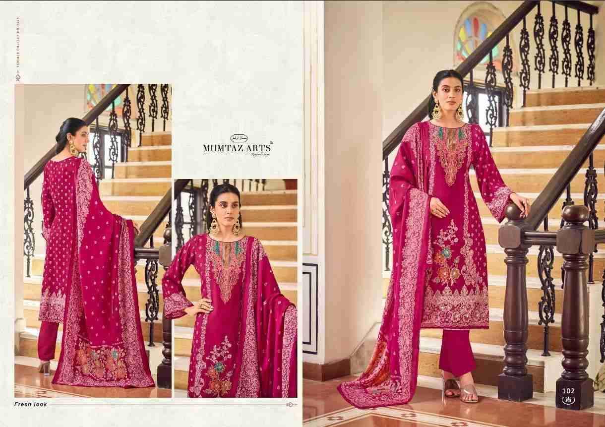 Alina By Mumtaz Arts 101 To 104 Series Beautiful Festive Suits Colorful Stylish Fancy Casual Wear & Ethnic Wear Pure Muslin Print Dresses At Wholesale Price