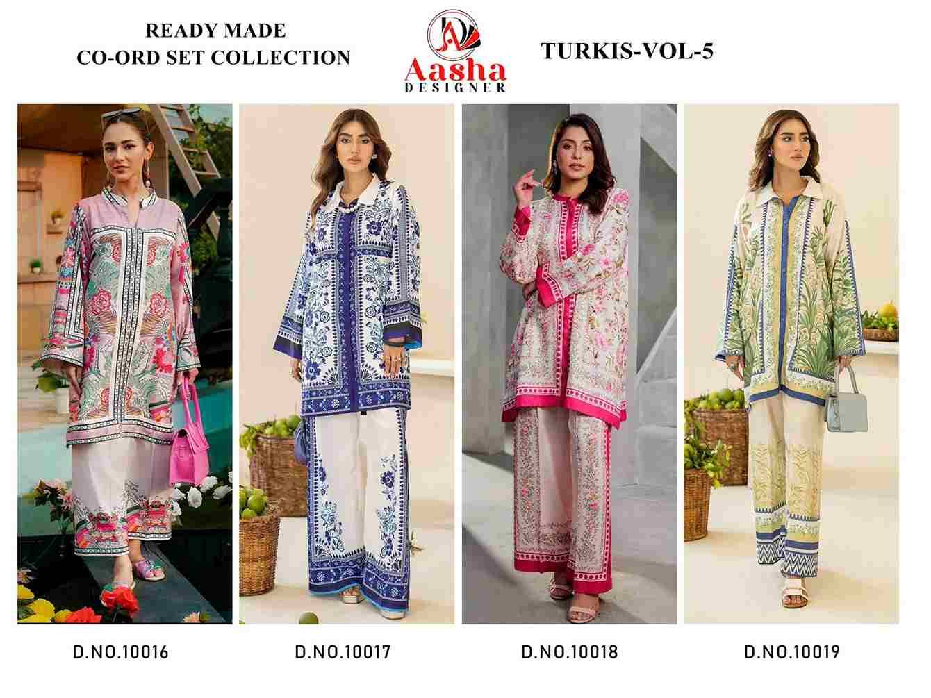 Turkis Vol-5 By Aasha Designer 10016 To 10019 Series Designer Stylish Fancy Colorful Beautiful Casual Wear & Ethnic Wear Modal Satin Co-Ords At Wholesale Price