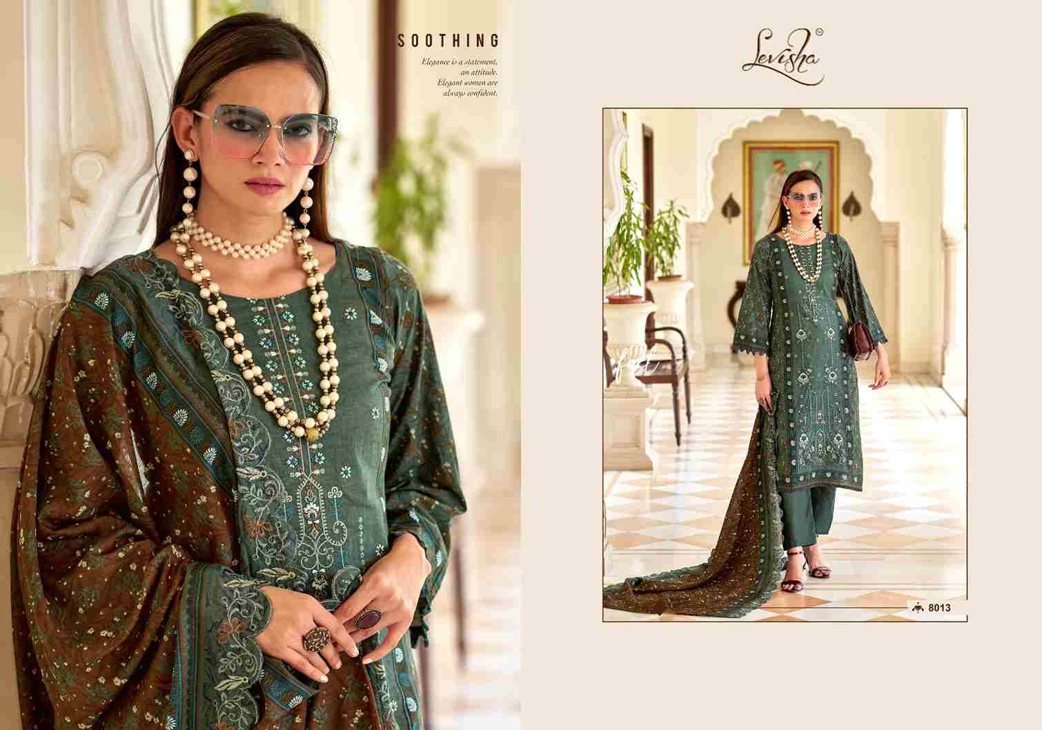Madhubala Vol-8 By Levisha 8013 To 8018 Series Festive Suits Beautiful Fancy Colorful Stylish Party Wear & Occasional Wear Cambric Lawn Cotton Dresses At Wholesale Price