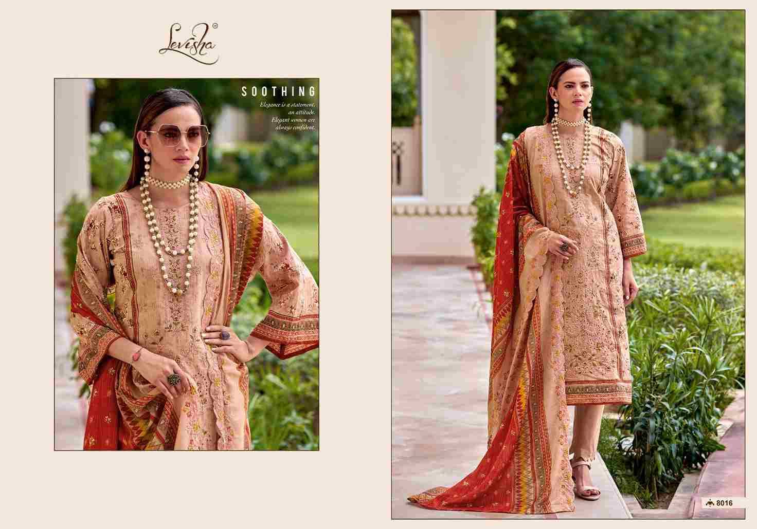 Madhubala Vol-8 By Levisha 8013 To 8018 Series Festive Suits Beautiful Fancy Colorful Stylish Party Wear & Occasional Wear Cambric Lawn Cotton Dresses At Wholesale Price