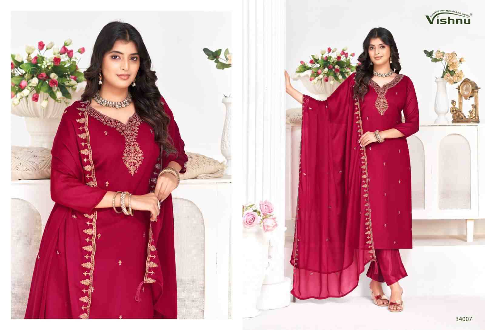 Shaheen Vol-2 By Vishnu 34001 To 34012 Series Beautiful Stylish Festive Suits Fancy Colorful Casual Wear & Ethnic Wear & Ready To Wear Rangoli Blooming Dresses At Wholesale Price