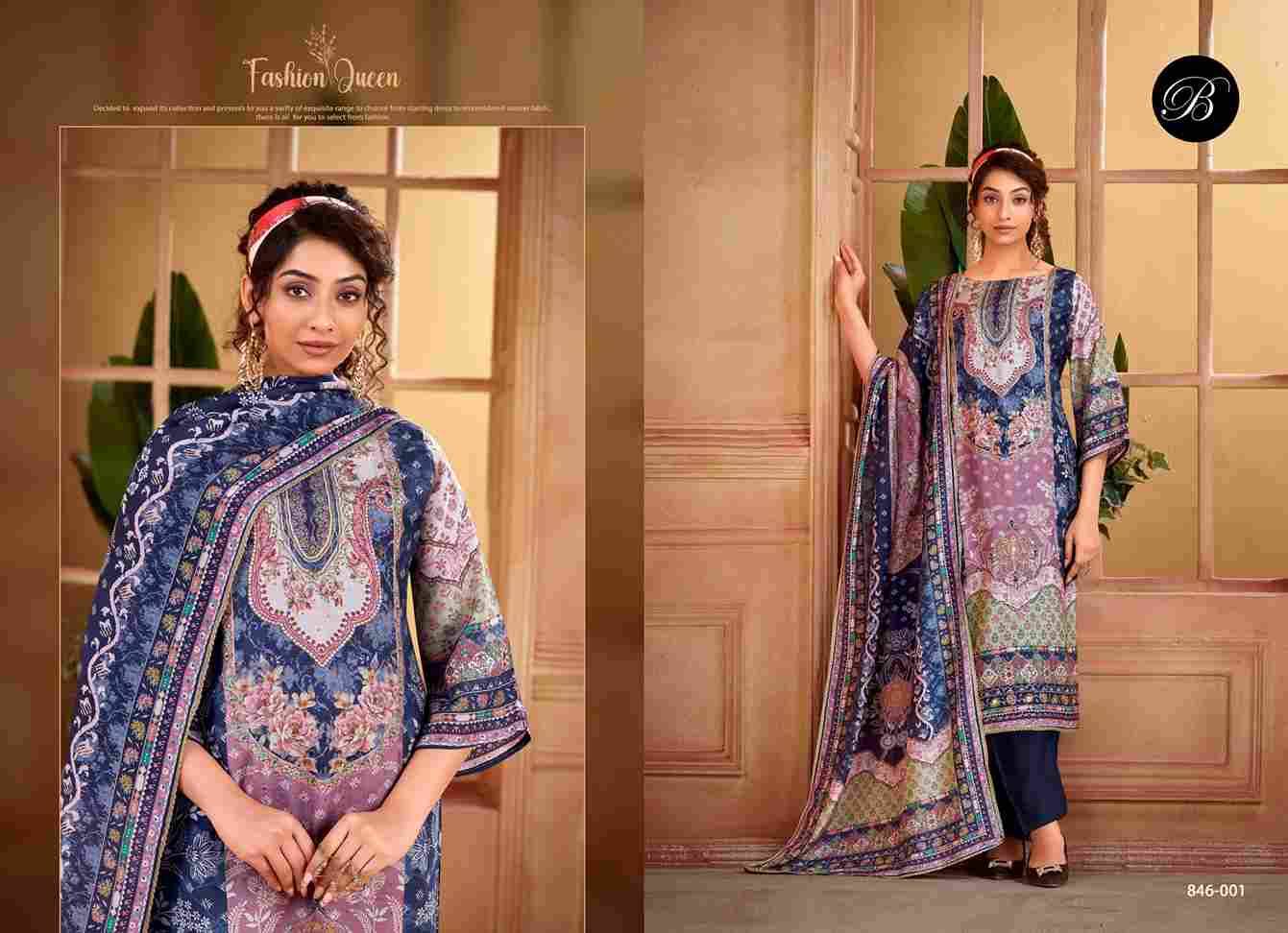 Kanika Vol-4 By Belliza 846-001 To 846-003 Series Beautiful Festive Suits Stylish Fancy Colorful Casual Wear & Ethnic Wear Pure Viscose Muslin Print Dresses At Wholesale Price