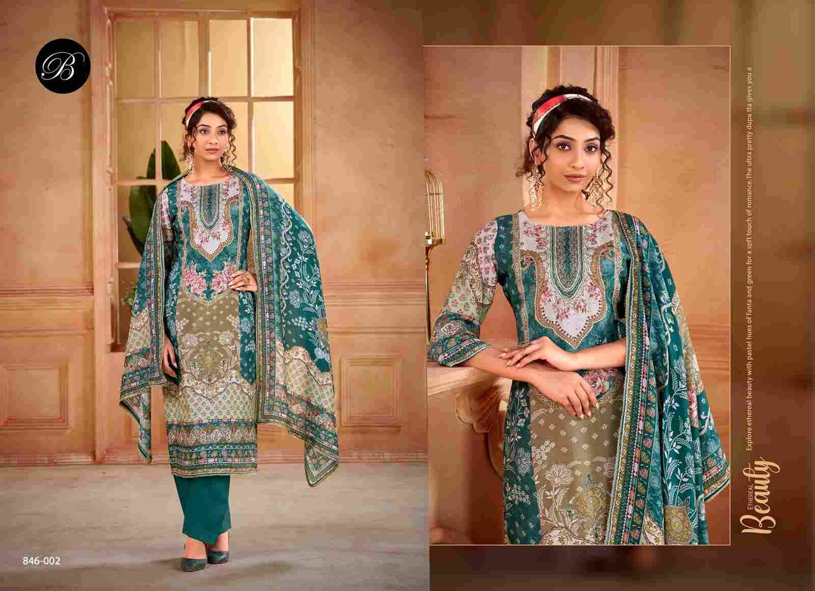 Kanika Vol-4 By Belliza 846-001 To 846-003 Series Beautiful Festive Suits Stylish Fancy Colorful Casual Wear & Ethnic Wear Pure Viscose Muslin Print Dresses At Wholesale Price