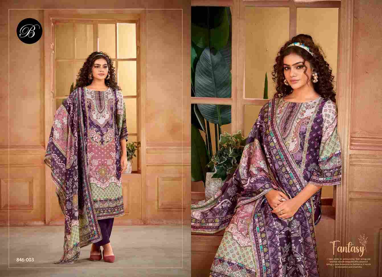 Kanika Vol-4 By Belliza 846-001 To 846-003 Series Beautiful Festive Suits Stylish Fancy Colorful Casual Wear & Ethnic Wear Pure Viscose Muslin Print Dresses At Wholesale Price