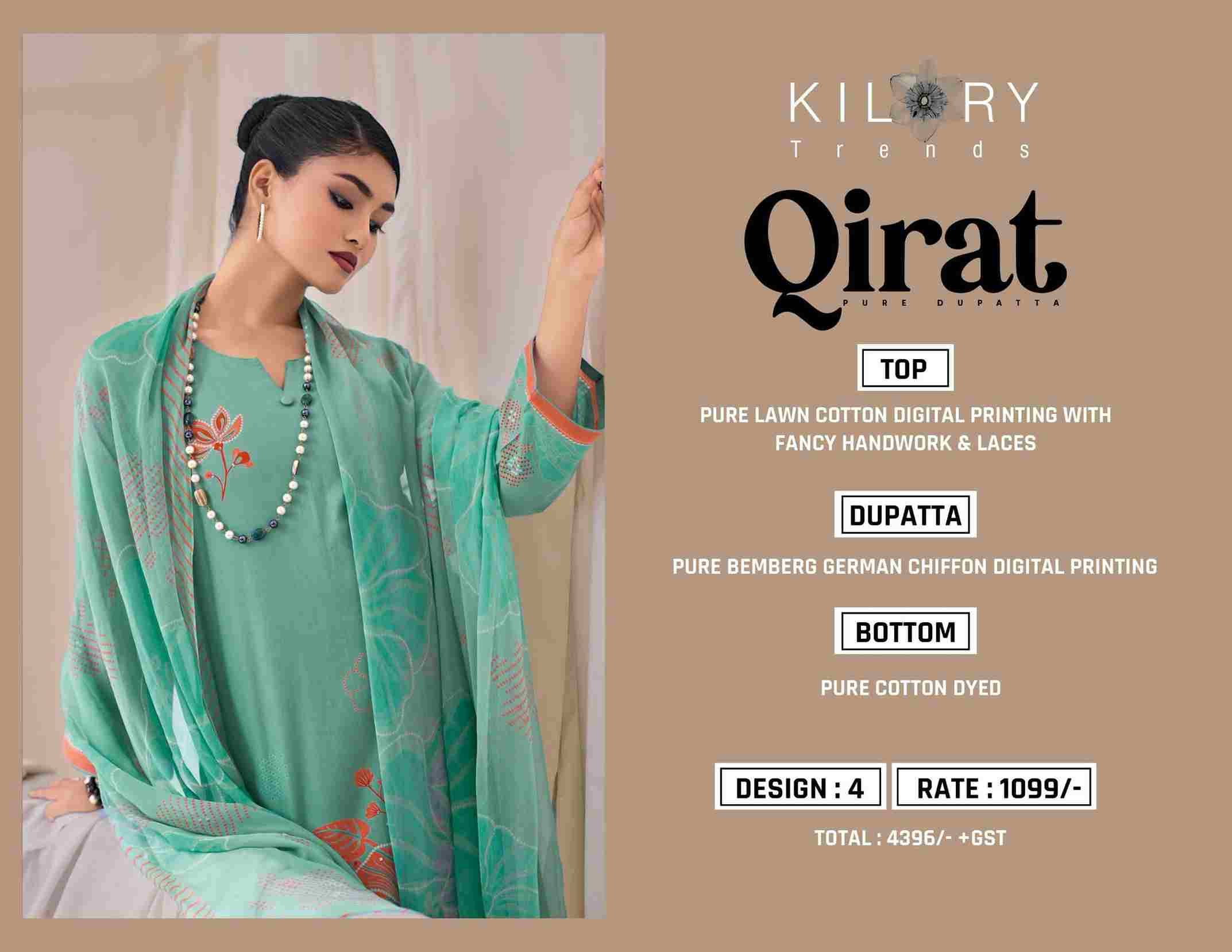 Qirat By Kilory 1391 To 1394 Series Designer Festive Suits Beautiful Fancy Colorful Stylish Party Wear & Occasional Wear Pure Lawn Cotton Dresses At Wholesale Price