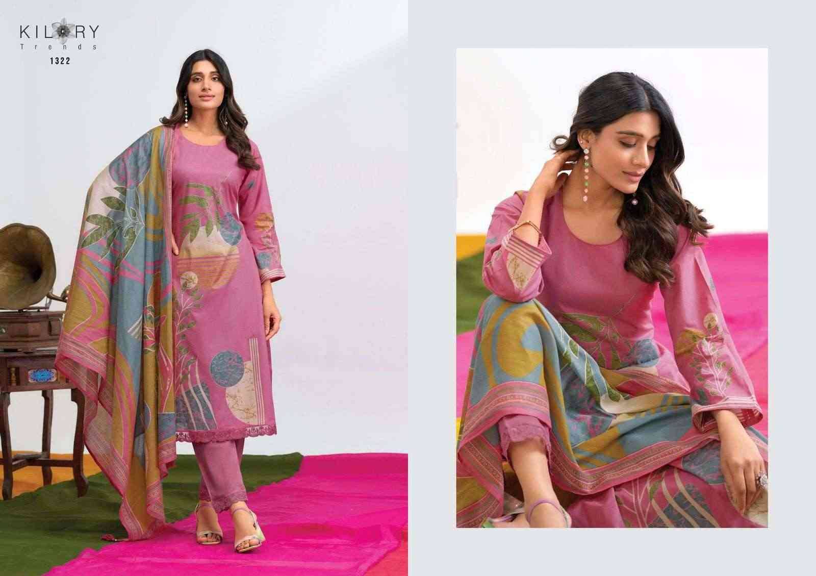 Summer Bloom By Kilory 1321 To 1324 Series Beautiful Festive Suits Colorful Stylish Fancy Casual Wear & Ethnic Wear Pure Lawn Cotton Dresses At Wholesale Price