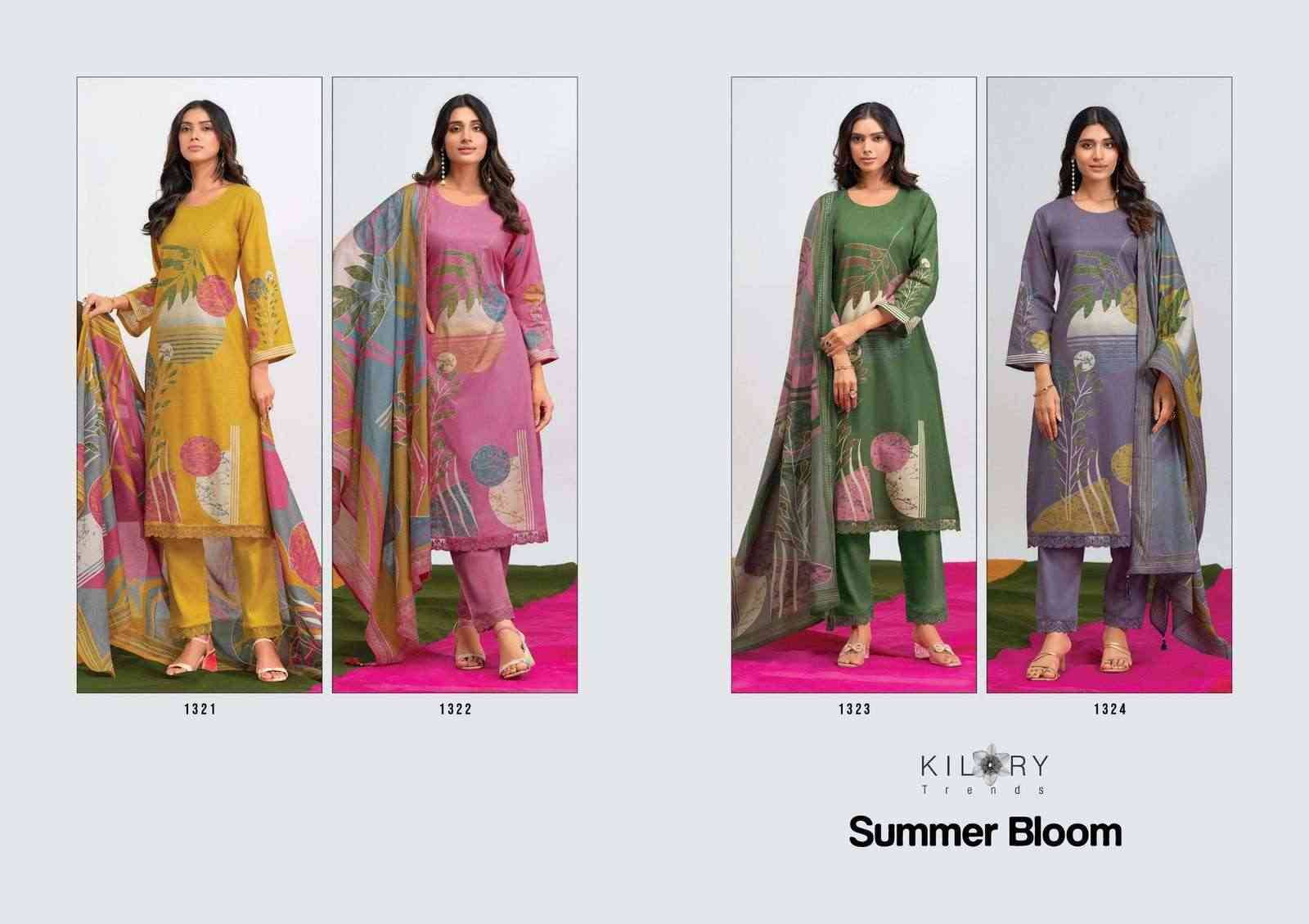 Summer Bloom By Kilory 1321 To 1324 Series Beautiful Festive Suits Colorful Stylish Fancy Casual Wear & Ethnic Wear Pure Lawn Cotton Dresses At Wholesale Price
