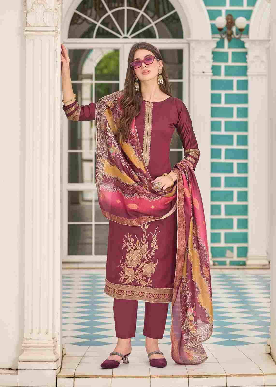 Falsafaa Vol-18 By Alok Suit 2813-14-01 To 2813-14-06 Series Beautiful Festive Suits Colorful Stylish Fancy Casual Wear & Ethnic Wear Dola Jacquard Embroidered Dresses At Wholesale Price