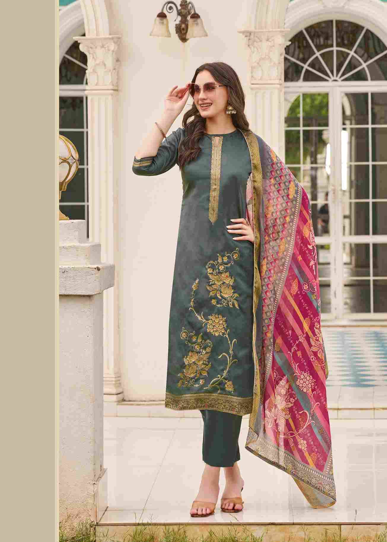 Falsafaa Vol-18 By Alok Suit 2813-14-01 To 2813-14-06 Series Beautiful Festive Suits Colorful Stylish Fancy Casual Wear & Ethnic Wear Dola Jacquard Embroidered Dresses At Wholesale Price