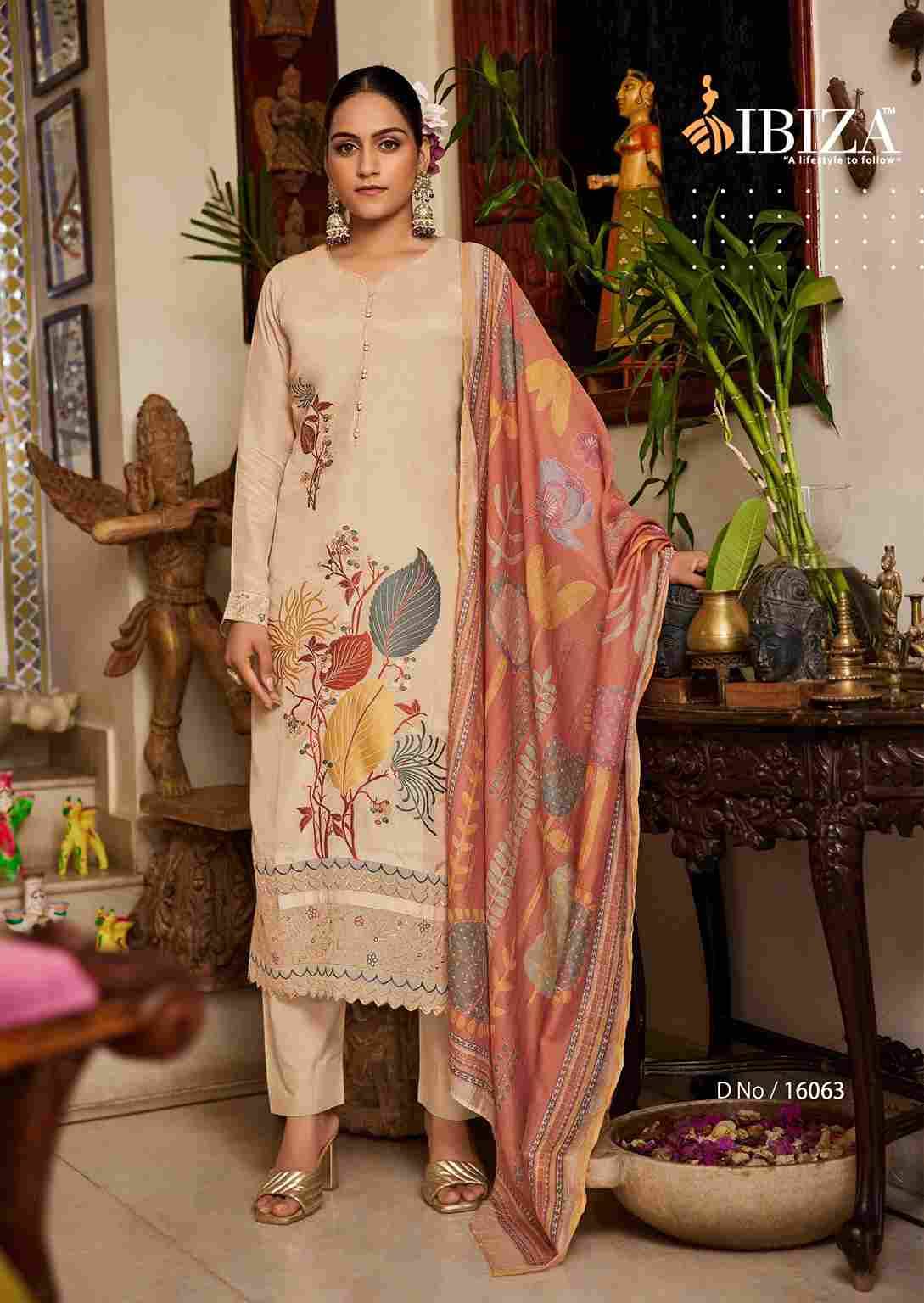 Jasmine By Ibiza 16062 To 16067 Series Designer Festive Suits Beautiful Fancy Stylish Colorful Party Wear & Occasional Wear Pure Muslin Jacquard Dresses At Wholesale Price