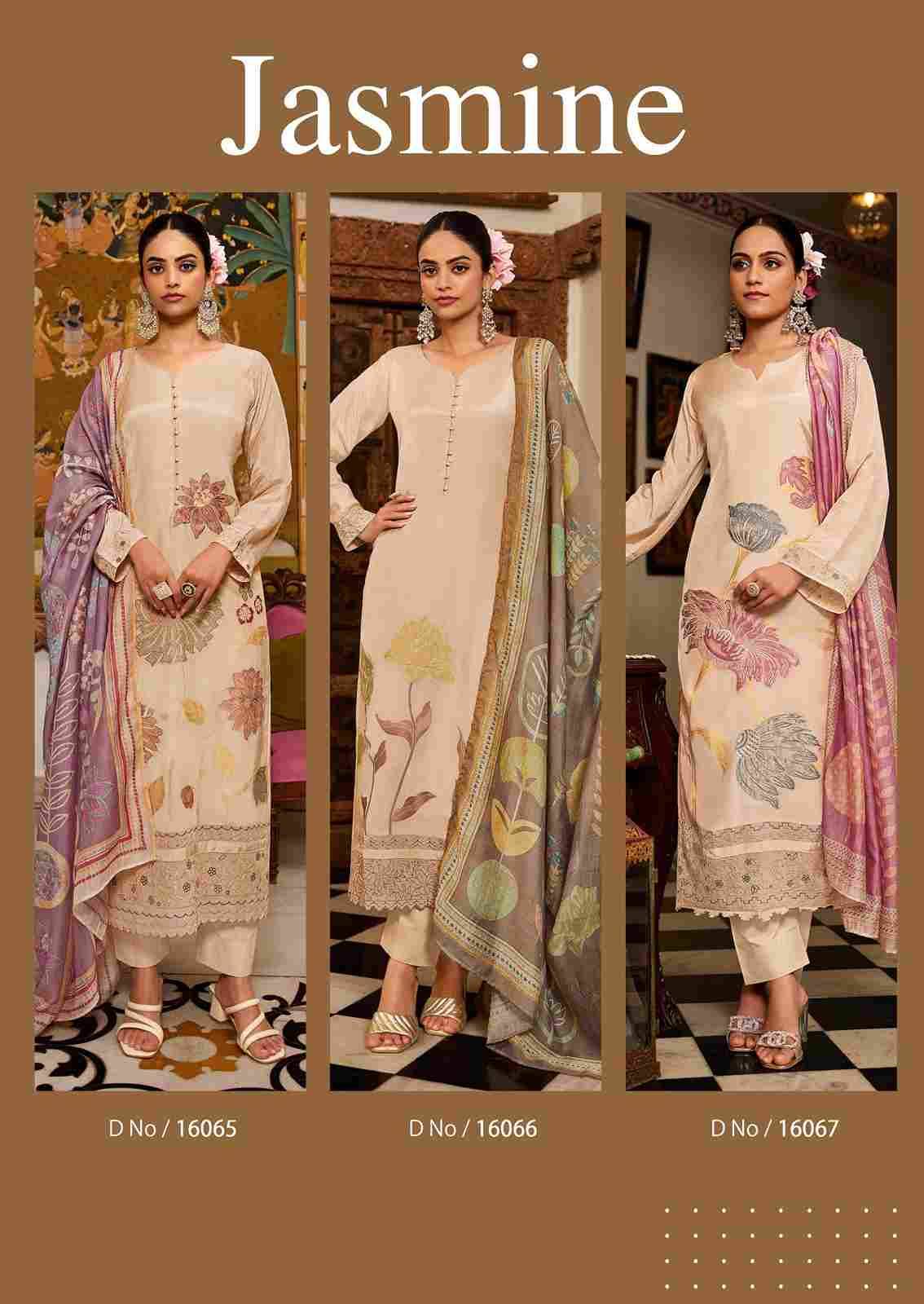 Jasmine By Ibiza 16062 To 16067 Series Designer Festive Suits Beautiful Fancy Stylish Colorful Party Wear & Occasional Wear Pure Muslin Jacquard Dresses At Wholesale Price
