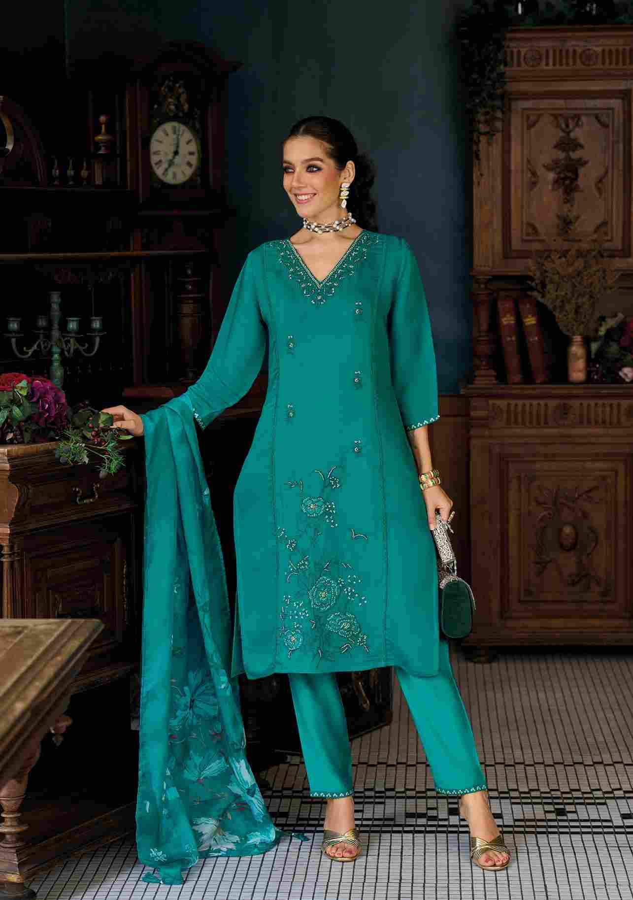 Saiyaara By Lady Leela 31171 To 31174 Series Beautiful Festive Suits Colorful Stylish Fancy Casual Wear & Ethnic Wear Pure Viscose Chanderi With Work Dresses At Wholesale Price