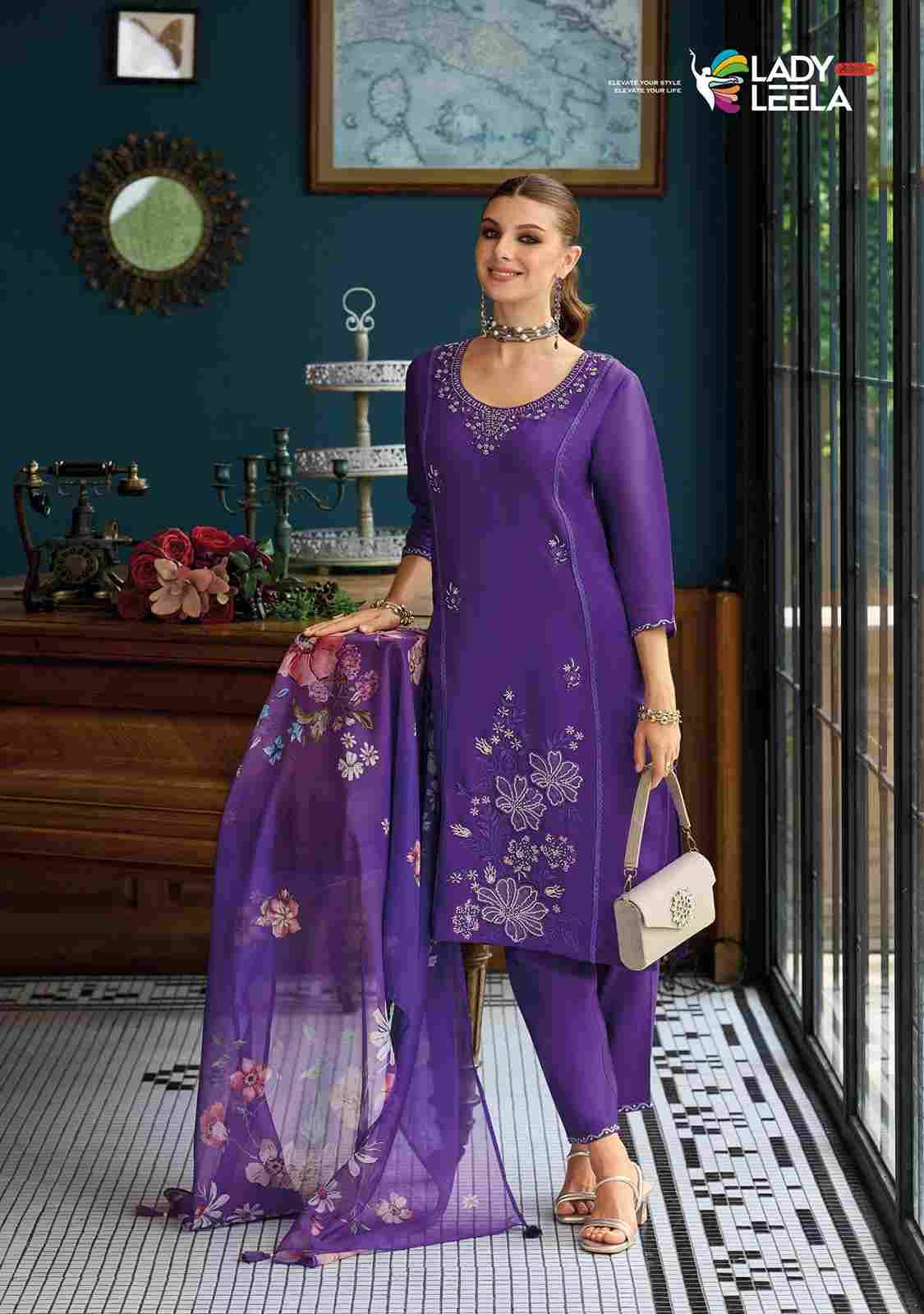 Saiyaara By Lady Leela 31171 To 31174 Series Beautiful Festive Suits Colorful Stylish Fancy Casual Wear & Ethnic Wear Pure Viscose Chanderi With Work Dresses At Wholesale Price