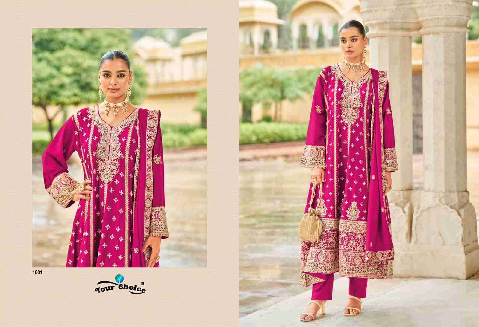Kronis By Your Choice 1001 To 1003 Series Designer Festive Suits Beautiful Fancy Colorful Stylish Party Wear & Occasional Wear Heavy Chinnon Dresses At Wholesale Price
