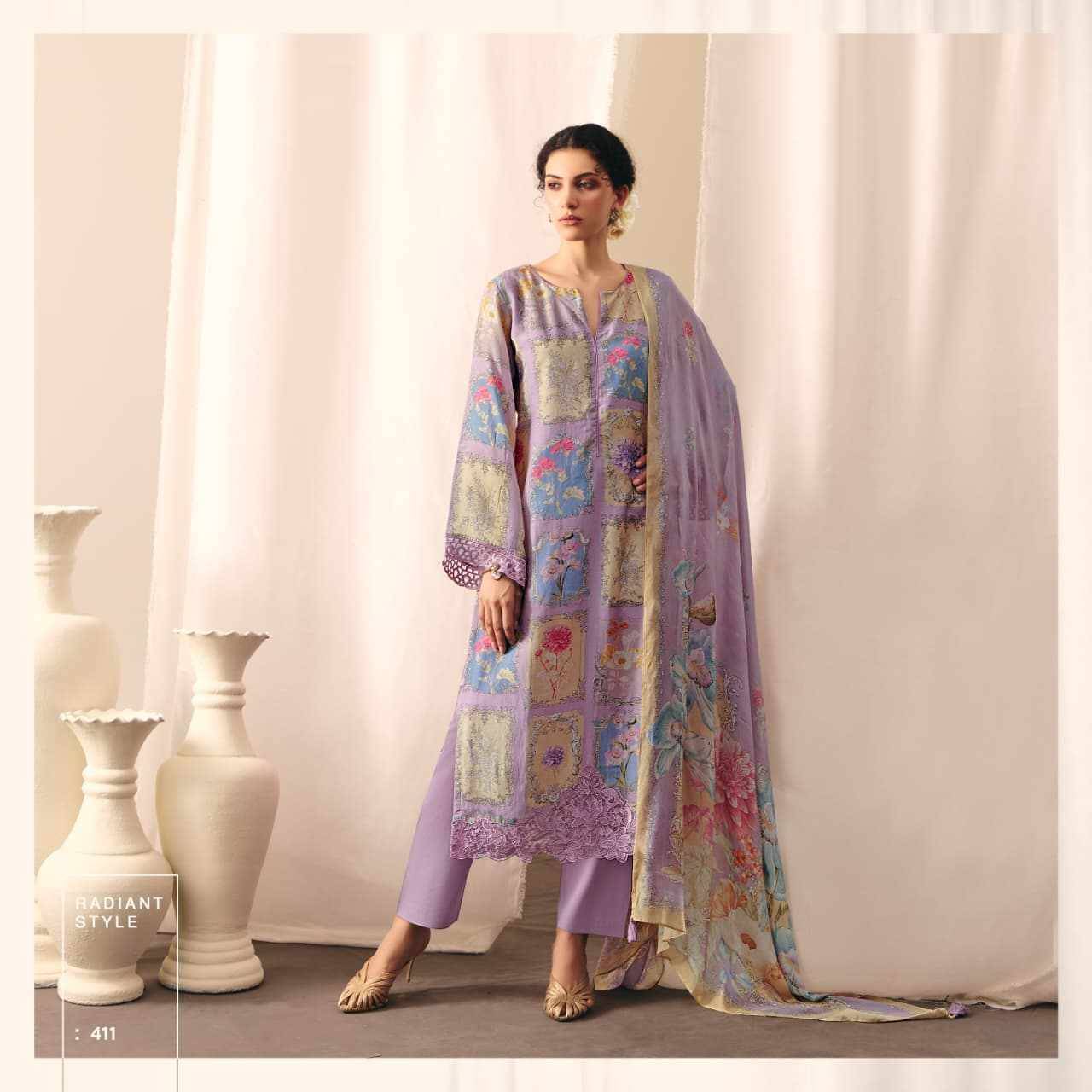 Dahlia By Sohni 411 To 414 Series Beautiful Suits Colorful Stylish Fancy Casual Wear & Ethnic Wear Pure Muslin Dresses At Wholesale Price