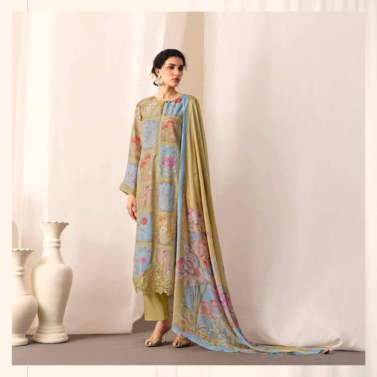Dahlia By Sohni 411 To 414 Series Beautiful Suits Colorful Stylish Fancy Casual Wear & Ethnic Wear Pure Muslin Dresses At Wholesale Price