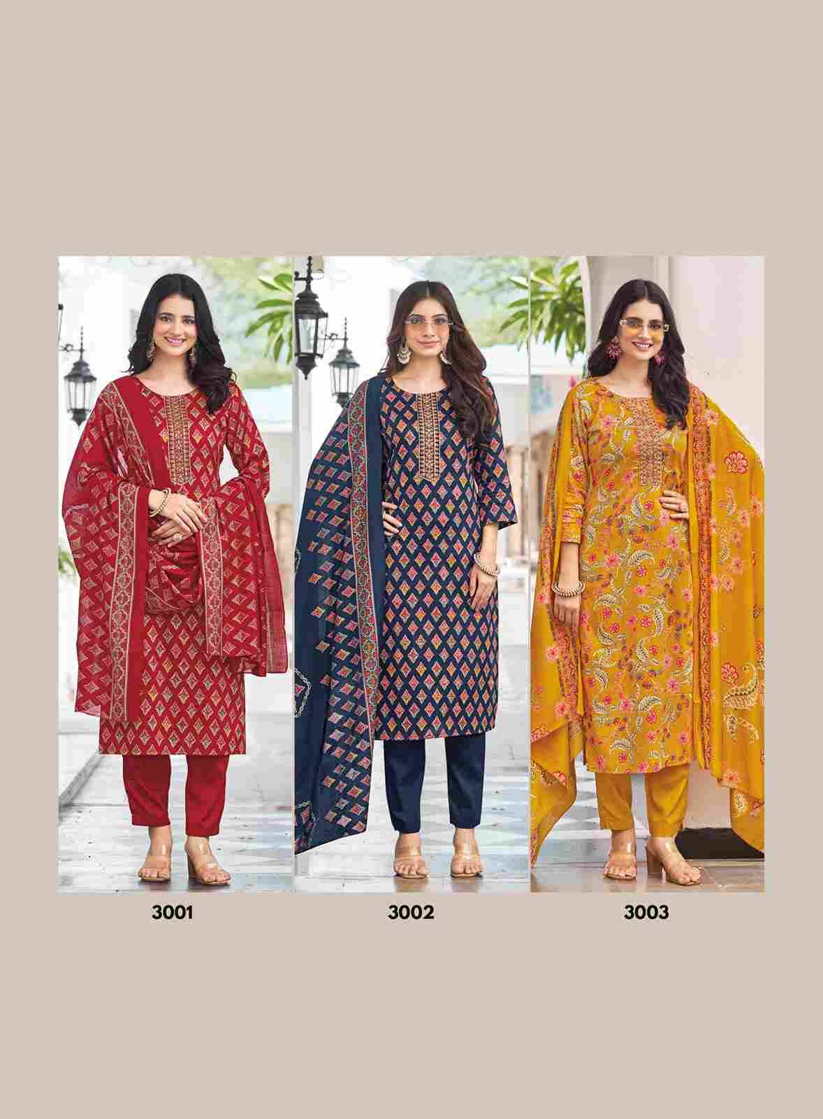 Nazrana Vol-3 By Radhika Lifestyle 3001 To 3006 Series Beautiful Festive Suits Colorful Stylish Fancy Casual Wear & Ethnic Wear Jam Satin Dresses At Wholesale Price
