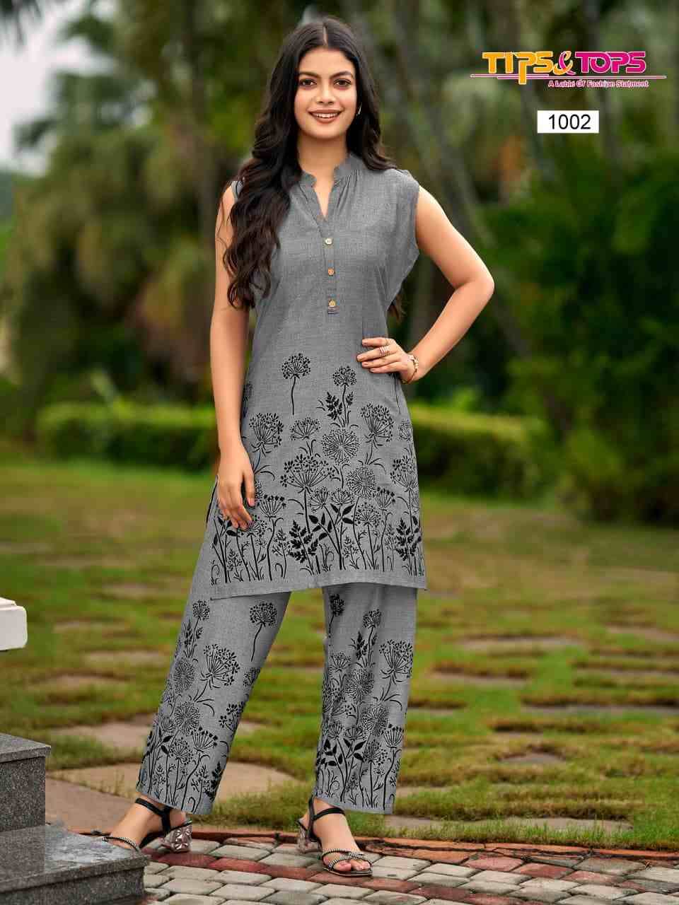 Festive Beauty By Tips And Tops 1001 To 1004 Series Designer Stylish Fancy Colorful Beautiful Party Wear & Ethnic Wear Collection Rayon Print Co-Ord At Wholesale Price