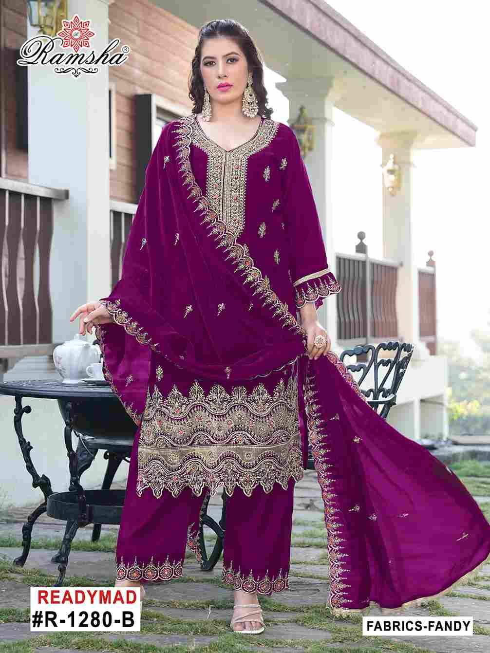 Ramsha 1280 Colours By Ramsha 1280-A To 1280-D Series Beautiful Pakistani Suits Colorful Stylish Fancy Casual Wear & Ethnic Wear Fandy Dresses At Wholesale Price