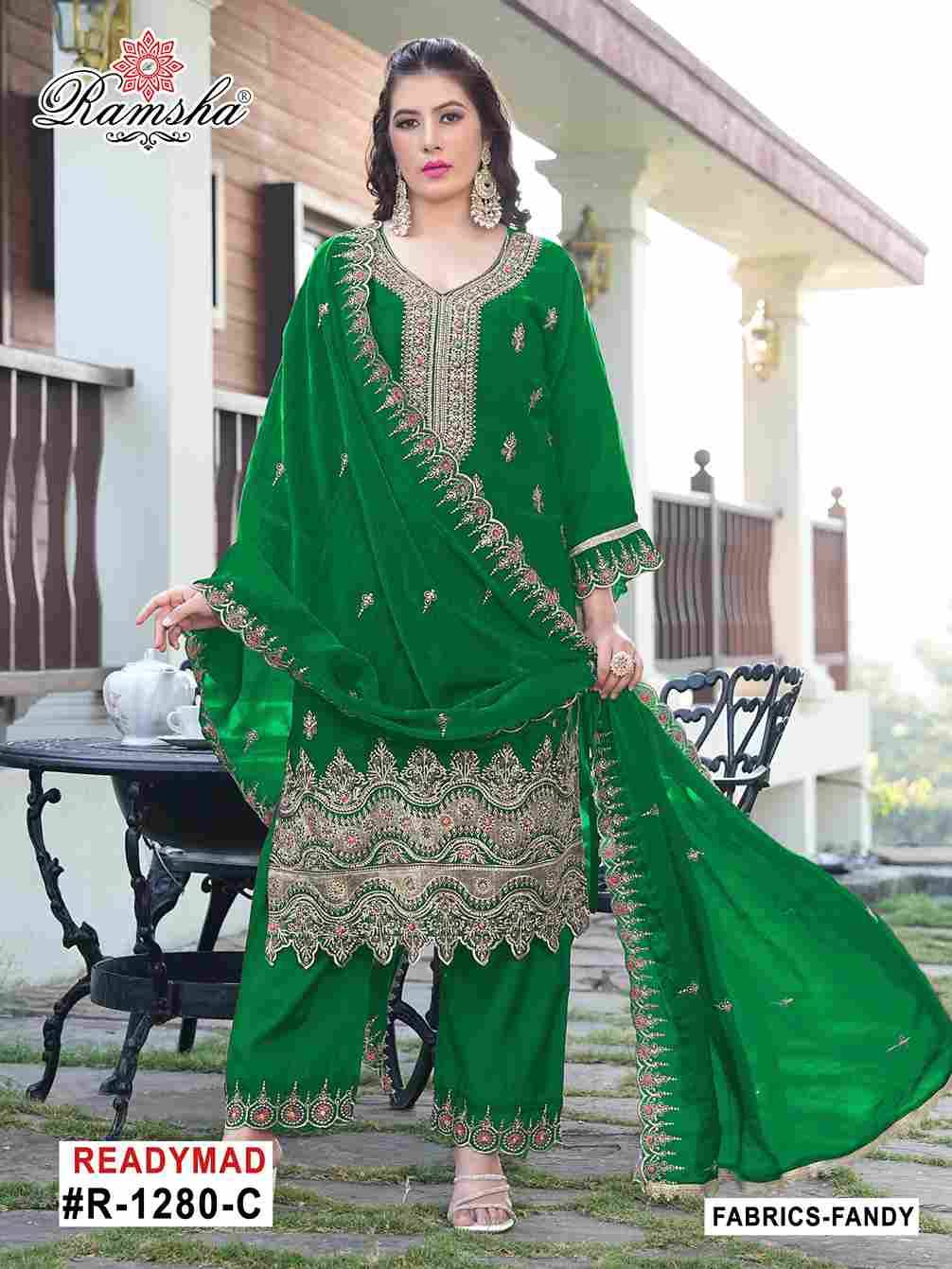 Ramsha 1280 Colours By Ramsha 1280-A To 1280-D Series Beautiful Pakistani Suits Colorful Stylish Fancy Casual Wear & Ethnic Wear Fandy Dresses At Wholesale Price