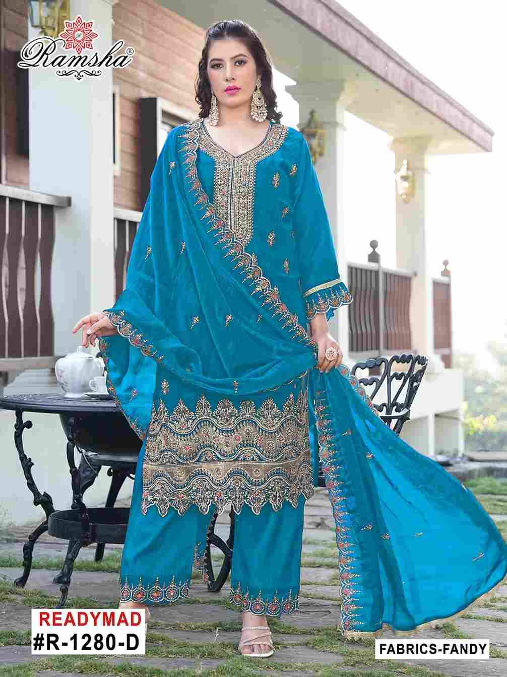 Ramsha 1280 Colours By Ramsha 1280-A To 1280-D Series Beautiful Pakistani Suits Colorful Stylish Fancy Casual Wear & Ethnic Wear Fandy Dresses At Wholesale Price