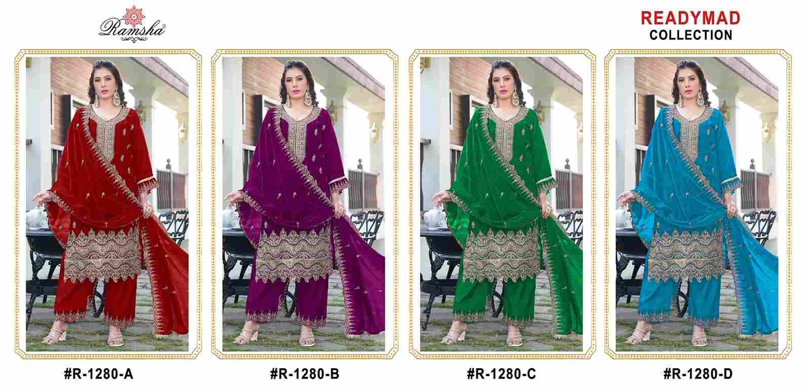 Ramsha 1280 Colours By Ramsha 1280-A To 1280-D Series Beautiful Pakistani Suits Colorful Stylish Fancy Casual Wear & Ethnic Wear Fandy Dresses At Wholesale Price