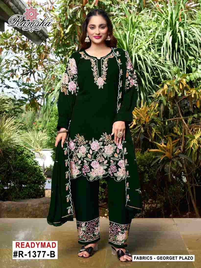 Ramsha 1377 Colours By Ramsha 1377-A To 1377-D Series Designer Pakistani Suits Beautiful Fancy Colorful Stylish Party Wear & Occasional Wear Georgette Embroidered Dresses At Wholesale Price