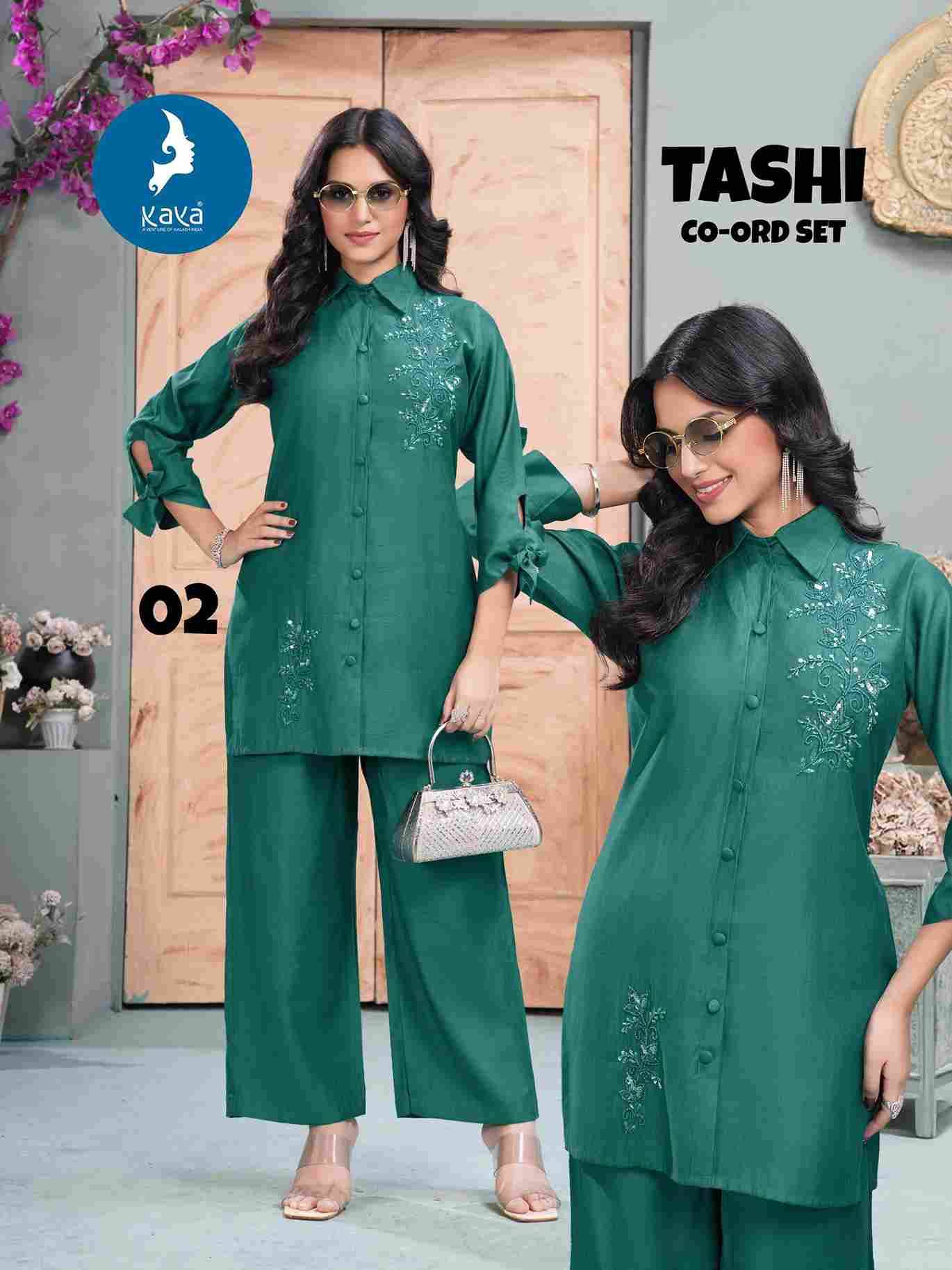 Tashi By Kaya 01 To 06 Series Designer Stylish Fancy Colorful Beautiful Party Wear & Ethnic Wear Collection Vertican Print Co-Ord At Wholesale Price