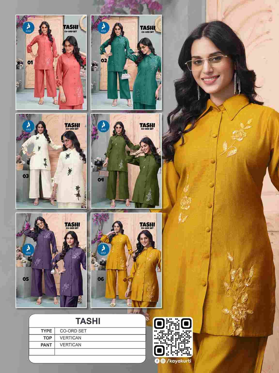 Tashi By Kaya 01 To 06 Series Designer Stylish Fancy Colorful Beautiful Party Wear & Ethnic Wear Collection Vertican Print Co-Ord At Wholesale Price