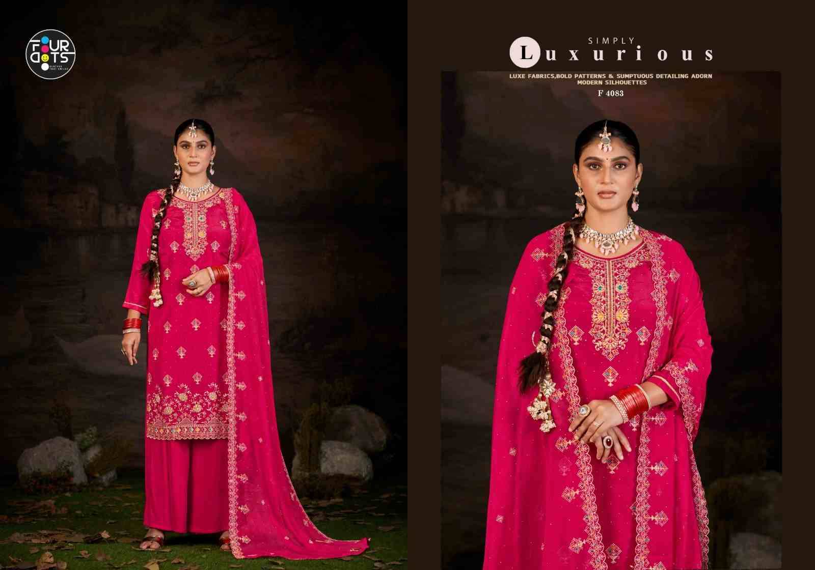 Ishita By Four Dots 4081 To 4084 Series Designer Stylish Fancy Colorful Beautiful Party Wear & Ethnic Wear Collection Organza Dresses At Wholesale Price