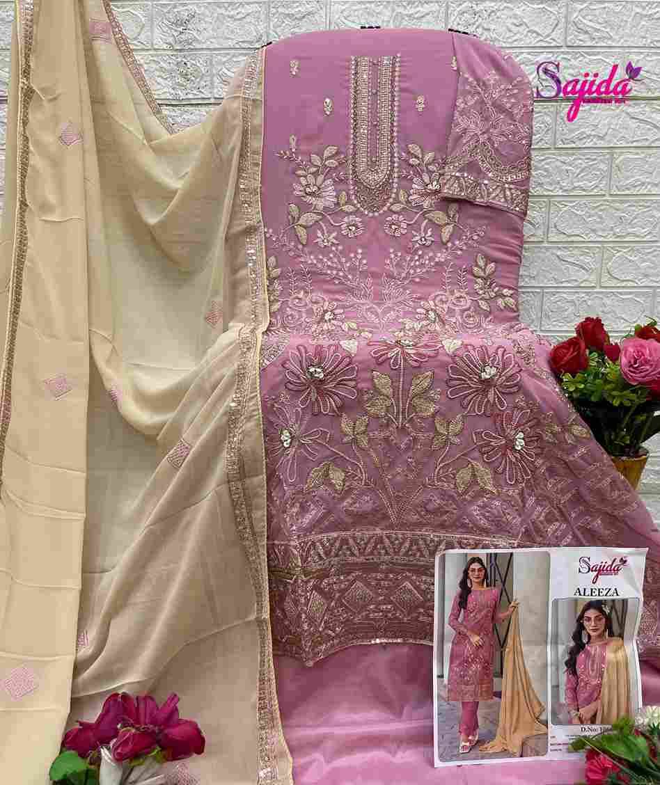 Aleeza By Sajida Designer Suit 1066 To 1068 Series Designer Pakistani Suits Beautiful Fancy Stylish Colorful Party Wear & Occasional Wear Faux Georgette With Embroidery Dresses At Wholesale Price