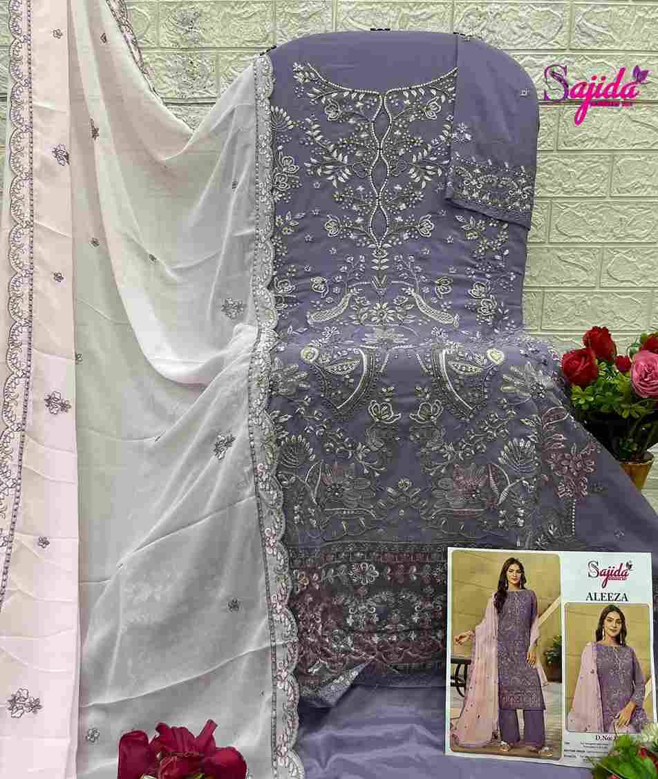 Aleeza By Sajida Designer Suit 1066 To 1068 Series Designer Pakistani Suits Beautiful Fancy Stylish Colorful Party Wear & Occasional Wear Faux Georgette With Embroidery Dresses At Wholesale Price